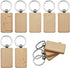 Tenalleys 10Pcs Blanks Rectangle Wooden Keychain 1.2 inch Wood Engraving Unfinished Keychain with 10 pcs Key Rings for DIY Crafts Gift Accessories...