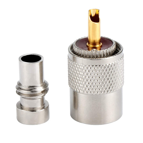 PL259 Solder Connector Plug with Reducer for RG8X Coaxial Coax Cable 10Pack...