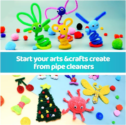 200pcs 20colors, Pipe Cleaners, Chenille Stems, Pipe Cleaners for Crafts, Pipe Cleaner Crafts, Art and Craft Supplies...