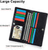 HUA ANGEL Bifold Wallets, Slim Long Wallet for Women RFID Blocking Ultra Thin Credit Card Holder Ladies Clutch Purse Billfold...