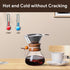 Tissting Wood Neck Pour Over Coffee Maker,400ml Sleeve Coffee Brewer with Permanent Stainless Steel Filter,Glass Coffee Pot for Home Cafe Party...