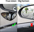 Car Blind Spot Mirror, 3-view Wide Angel Mirror Auxiliary Mirror for Front Rear Wheel Blind Spot Rear View Mirror. (Black Right)...