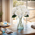 Kimura's Cabin 6pcs Fake White Flowers Artificial Silk Hydrangea Flowers Bouquets Faux Hydrangea Stems for Home Table Centerpieces Wedding Party D...