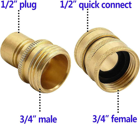 Xiny Tool Pressure Washer Adapter Set, Quick Disconnect Kit With M22 Metric Male Thread Quick Connector, M22 Swivel to 3/8'' Quick Connect, 3/4" t...