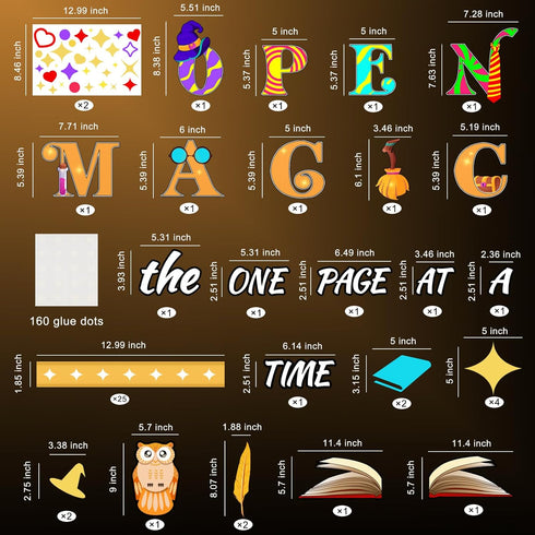 Magic Themed Classroom Bulletin Board Decorations Set Back to School Bulletin Boards decor Cutouts Classroom Wall Door Decorations for Kindergarte...