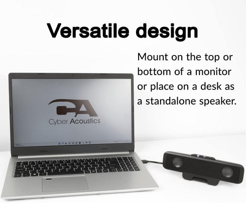 Cyber Acoustics USB & Bluetooth Speaker Bar (CA-2890BT) – USB Powered Speaker with Speakerphone for PC and Bluetooth to Simultaneously Connect to ...