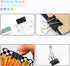 Medium Binder Clips 1 Inch, 48 Pack, Standard 25mm Clamps, Black, Capacity 0.47 Inch, Medium Clips, Medium Binder Paper Clips, Medium Size, Medium...