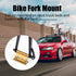 Sutekus Bike Fork Mount Universal Quick Release Fork Block Mounts Bicycle Car Roof Mount Rack for Truck Trailer Vans Vehicles (Gold)...