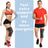 CAMBIVO 2 Pack Knee Brace, Knee Compression Sleeve for Men and Women, Knee Support for Running, Workout, Gym, Hiking, Sports (Orange,Large)...