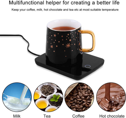 Misby Mug Warmer, Coffee Cup Warmer with Auto Shut Off, Gravity-Induction Coffee Warmer for Desk Use, Coffee Mug Warmer for Coffee Lovers Gift Kee...
