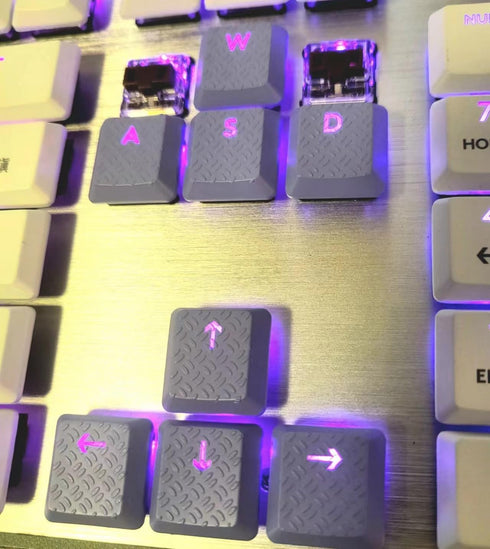 LZYDD WASD+Arrow 8 Keys Texture Tactility Backlit Keycaps Fit for Logitech G813/G815/G913/G915 TKL RGB Mechanical Gaming Keyboard (Light Purple)...