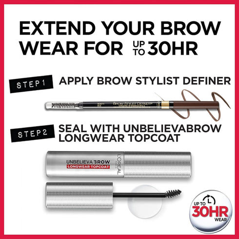 L'Oreal Paris Makeup Brow Stylist Definer Waterproof Eyebrow Pencil, Ultra-Fine Mechanical Pencil, Draws Tiny Brow Hairs and Fills in Sparse Areas...