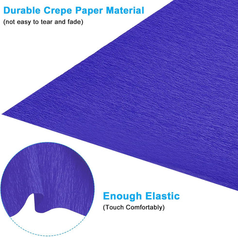 PATIKIL 8.2ft Crepe Paper Roll, 1 Roll 20" Width Soft Paper Streamer Sheet for Craft Flower Making Wrapping Party Birthday Wedding Decoration, Nav...