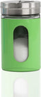 Salt Pepper Shaker Retro Single Spice Jar Glass - Green...