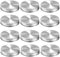 Stainless Steel Mason Jar Lids,12 Pack Polished Surface,Reusable and Leak Proof,Storage Caps with Silicone Seals for Regular Mouth Size Jars (12-P...