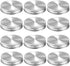 Stainless Steel Mason Jar Lids,12 Pack Polished Surface,Reusable and Leak Proof,Storage Caps with Silicone Seals for Regular Mouth Size Jars (12-P...