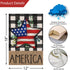 Louise Maelys 4th of July Garden Flag 12x18 Double Sided, Small Burlap Welcome Patriotic Strip Stars Garden Yard House Flags Buffalo Check Plaid f...