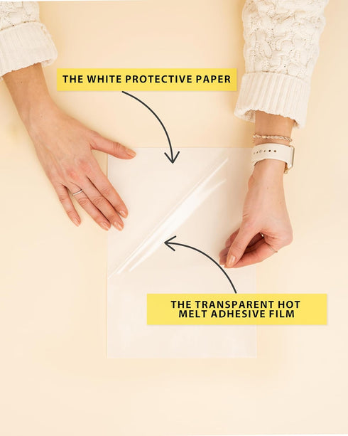 ZEFFFKA Hot Melt Adhesive Film Fabric Repair Iron-On Patch Hemming Decorating Clothing Fix Crafts Labeling Durable Washable Easy Application for T...