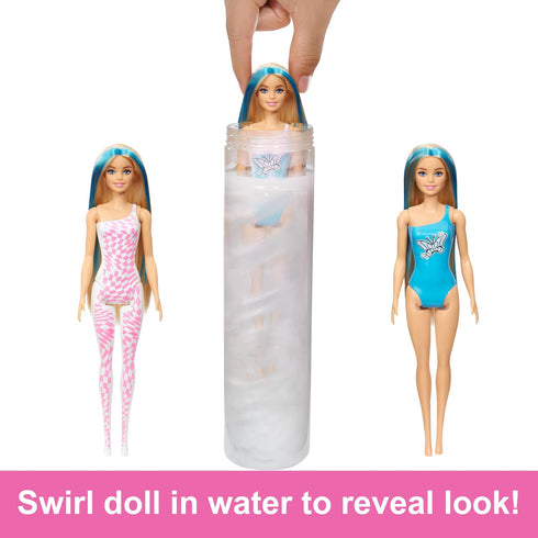 Barbie Color Reveal Doll & Accessories with 6 Unboxing Surprises, Rainbow-Inspired Series with Color-Change Bodice, 1960s Theme...