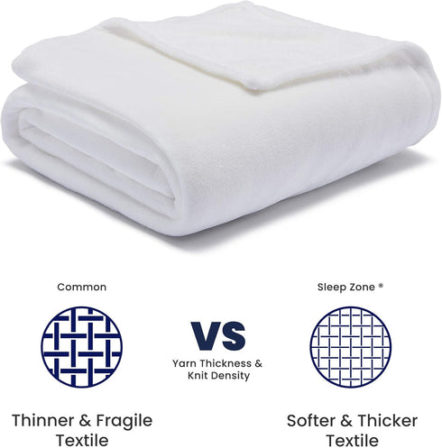 SLEEP ZONE Flannel Fleece Baby Sublimation Blanket 30x40 Inches - Soft Fuzzy Plush White Kids Bed Travel Blanket Throw for Girls, Boys, Toddlers, ...