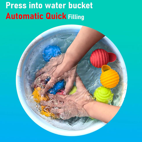 Feilifan Reusable Water Balloons 18 Pack, Single-handed Self-Sealing Quick Fill, Bee Nest Splash Balls with Mesh Storage Bag, for Pool Kid Teen Ou...