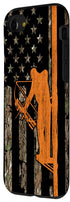 iPhone SE (2020) / 7 / 8 Bow Hunting Tree Stand Deer Hunter American Flag Camouflage Case...