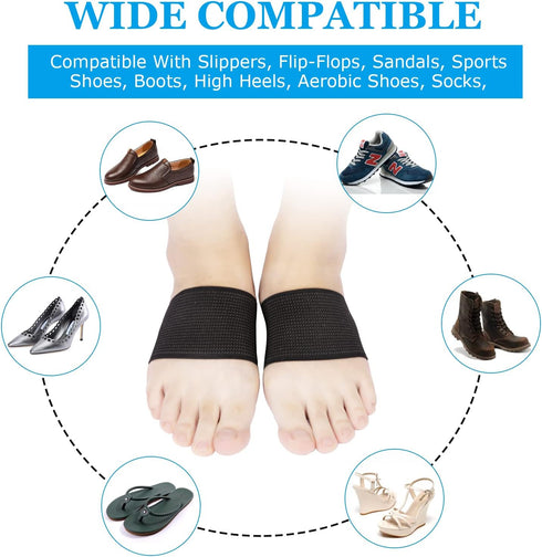 Copper Arch Support Sleeves, Plantar Fasciitis Braces, Foot Compression Sleeve for Fallen Arches, Flat Arches, High Arches, Flat Feet, Bone Spurs,...