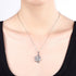 Platinum plated Four Leaf Clover Pendant Necklace, Heart Leaves Paved with Cubic Zirconium Diamond Gift for Women Girls 18"+2" extension chain...