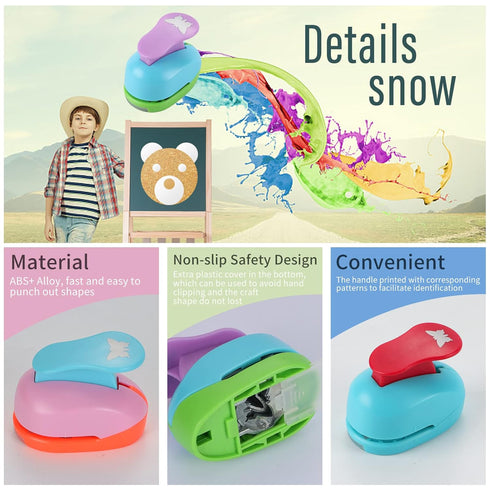 TECH-P Creative Life 3 PCS 1.5",1",5/8" Butterfly Shape Craft Punch Scrapbook Paper Cutter Eva Foam Hole Punch Paper Puncher Set Scrapbook Craft P...