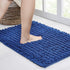 Walensee Bathroom Rug Non Slip Bath Mat (24x17 Inch Dark Blue) Water Absorbent Super Soft Shaggy Chenille Machine Washable Dry Extra Thick Perfect...
