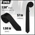 Lounsweer 2 Pack Black Necktie Mens Slim Ties 1.58" Solid Color Skinny Necktie 4 cm Men's Black Tie Regular Tie for Formal and Casual Occasions...