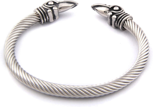 Bavipower Vikings Raven Crow Bracelet Raven Jewelry Cosplay Viking Arm Rings Bracelet for Men Women, Cool Norse Pagan Jewelry...