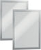 Durable Duraframe Self-Adhesive Magnetic Frame Silver - Tabloid Size 11" x 17" - Document Frame for Internal Signage - Self-Adhesive Attachment - ...