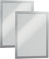 Durable Duraframe Self-Adhesive Magnetic Frame Silver - Tabloid Size 11" x 17" - Document Frame for Internal Signage - Self-Adhesive Attachment - ...