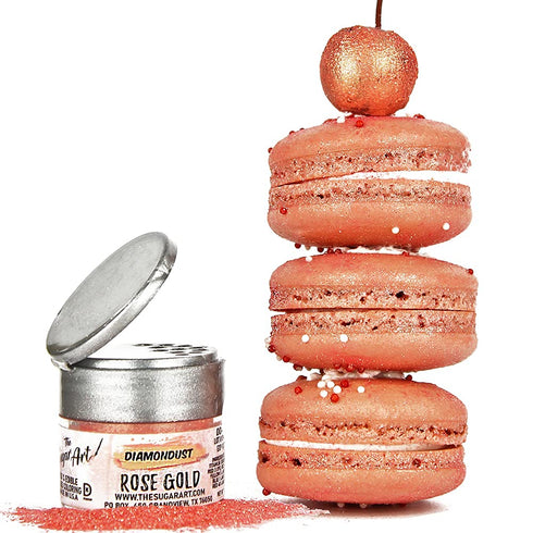 Rose Gold Edible Glitter for Drinks, Cocktails, Cake Decorating, Strawberries, Chocolates & More | No Taste | 4g | 100% Food-Safe | Kosher, Vegan,...