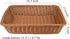 Yarlung 2 Pack Poly Wicker Woven Bread Basket, 15.7 Inch Rectangular Fruit Baskets Food Serving Holders for Vegetables, Home, Kitchen, Restaurant,...