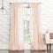 No. 918 Tayla Crushed Texture Semi-Sheer Rod Pocket Curtain Panel, 50" x 84", Blush Pink...