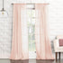 No. 918 Tayla Crushed Texture Semi-Sheer Rod Pocket Curtain Panel, 50" x 84", Blush Pink...