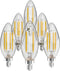 JONATHAN Y BLB-C35A-SET6 Vintage Non-Dimmable LED Edison Glass Bulbs, 4W, Equivalent 40W, E12 Base, 80+ CRI, C35 Warm White 2700K, 420 Lumens for ...