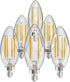 JONATHAN Y BLB-C35A-SET6 Vintage Non-Dimmable LED Edison Glass Bulbs, 4W, Equivalent 40W, E12 Base, 80+ CRI, C35 Warm White 2700K, 420 Lumens for ...