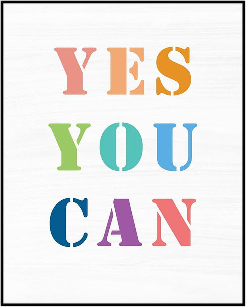 Posterizer 1 pcs-Yes you can-positive classroom affirmations-Teachers & Classrooms-Motivational & Inspirational Art-School and classroom art- unfr...
