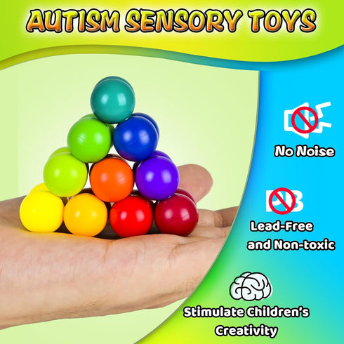 Autism Sensory Fidget Toys for Kids Toddler Adluts, Autistic Travel Toys Puzzle Ball ADHD Small Quiet Cool Stress Toy Stocking Stuffer Gift for Bo...