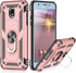 TJS Compatible with Samsung Galaxy J7 Case, Metal Ring Magnetic Support (Rose Gold)...