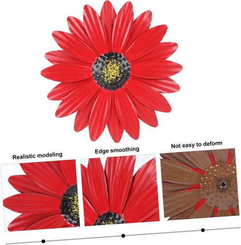LIFKOME 1Pc wrought iron wall hanging daisy flower wall art decor sunflower bathroom decor Metal Daisy Flower Wall Decor wall flower sculpture gar...