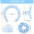 6PCS Spa Headband and Wristband Set - Makeup Headband, Wristbands, Hair Claw Clips, Blue Scrunchies for Women Skincare Non Slip Thick Hair Accesso...