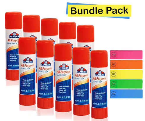 Elmers Glue Sticks, 0.77 Ounce - Glue Sticks Bulk 10 Count, White Glue Stick...