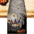 Nialnant Halloween Table Runner,Scary Gnome Truck Trees Halloween Runners for Table Decorations Farmhouse Kitchen Dining Party Indoor Outdoor - 13...