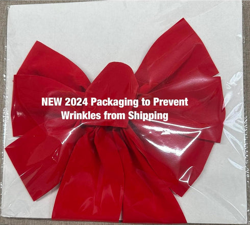 Rocky Mountain Goods 20-Inch Red Bow - Christmas Wreath Bow - Great for Large Gifts - Indoor/Outdoor use - Waterproof Velvet - Attachment tie Incl...