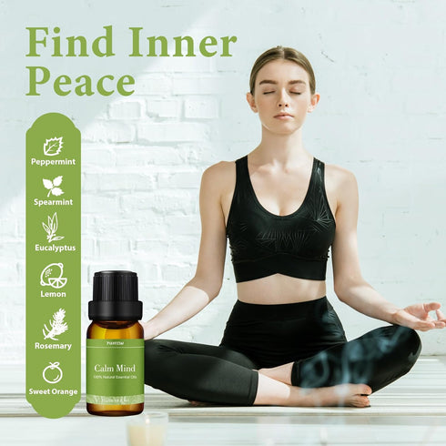 Essential Oils Blends Set for Diffusers for Home, Aromatherapy Diffuser Oil Scents - Calming, Sweet Dreams, Immunity, Relax, Mood, Fresh Air, Frag...