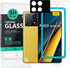 Ibywind 2 Pack Screen Protector For Xiaomi Poco X6 Pro 5G 6.67",9H Hardness Tempered Glass,With 1Pc Camera Lens Protector,1Pc Back Carbon Fiber Fi...